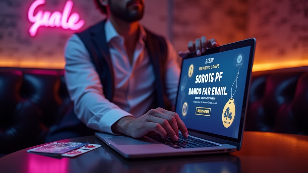 Returning player viewing a targeted casino bonus offer on a laptop